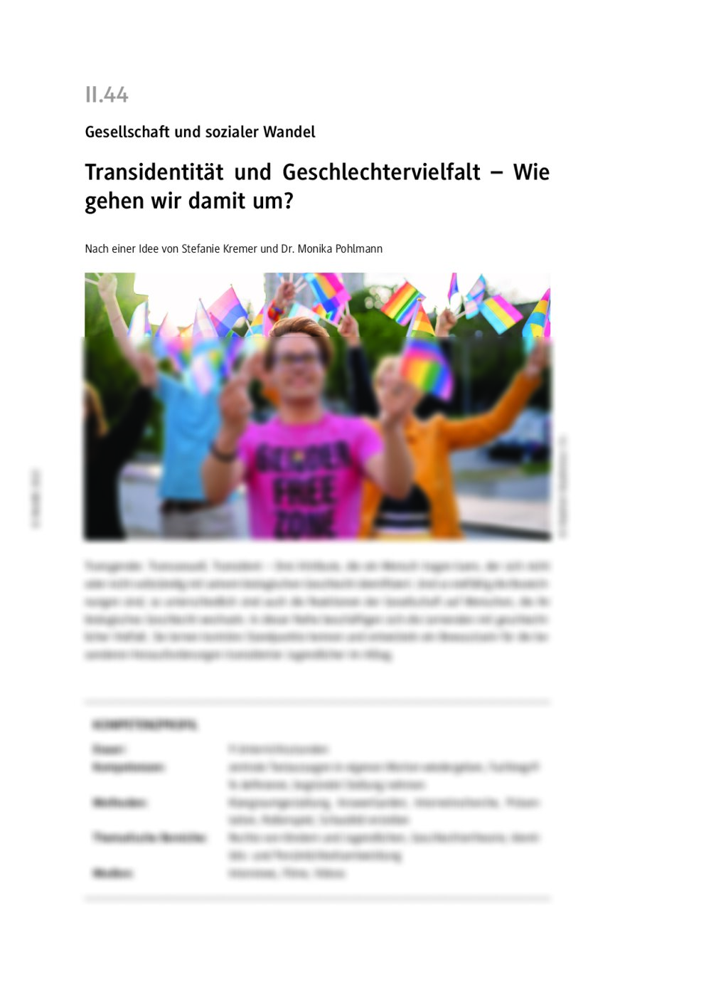 Transidentität und Geschlechtervielfalt – Wie gehen wir damit um? - Seite 1