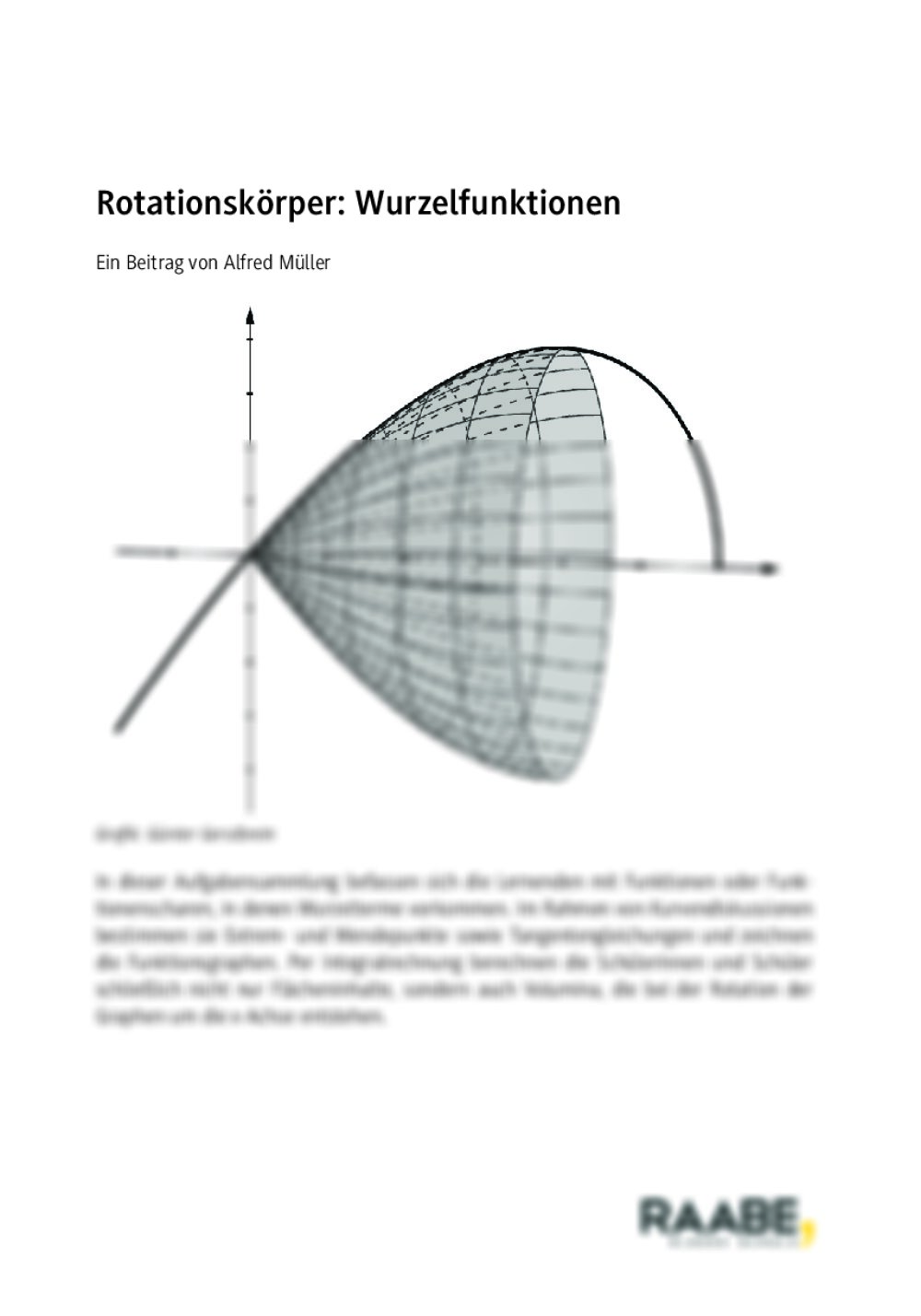 Rotationskörper: Wurzelfunktionen - Seite 1