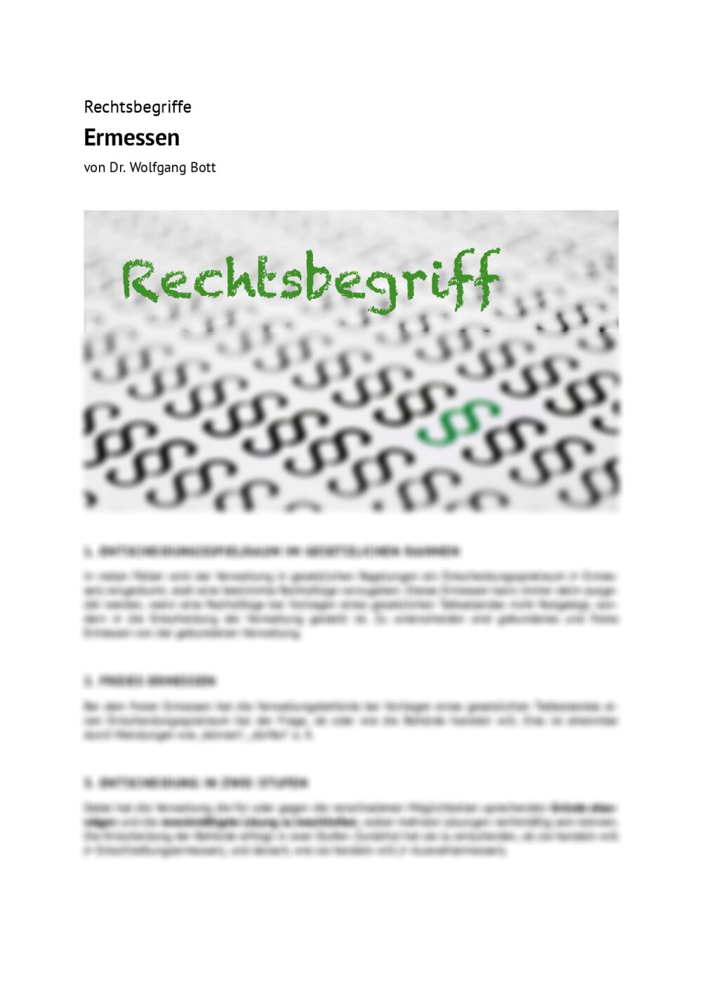 Rechtsbegriff: Ermessen - Seite 1