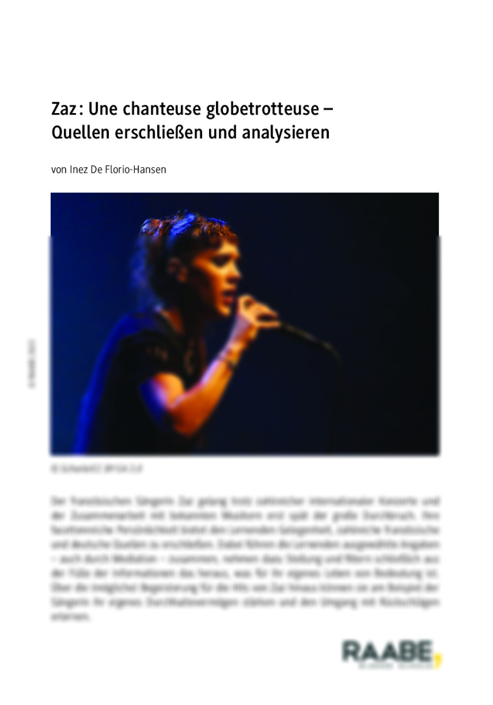 Zaz : Une chanteuse globetrotteuse  - Seite 1