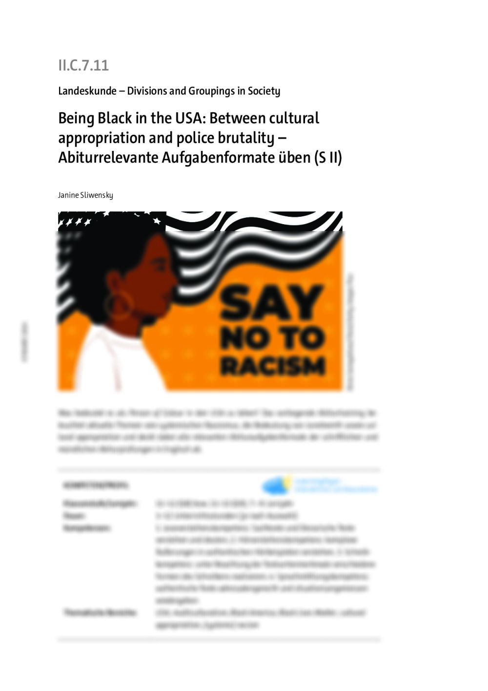 Being Black in the USA: Between cultural appropriation and police brutality - Seite 1