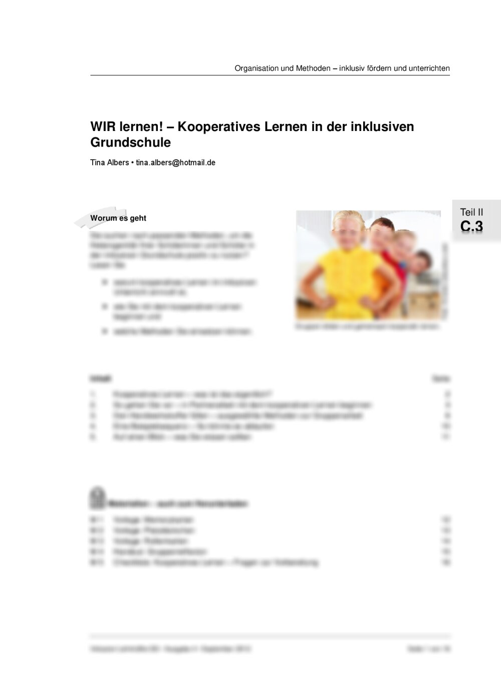 Kooperatives Lernen in der inklusiven Grundschule - Seite 1