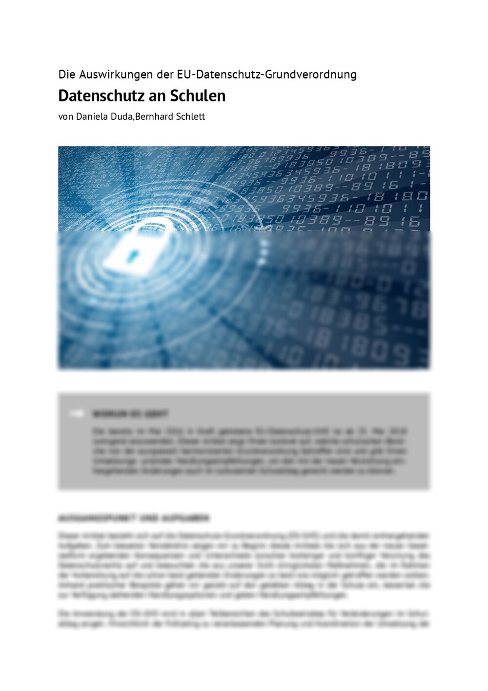 Die Auswirkungen der EU-Datenschutz-Grundverordnung - Seite 1