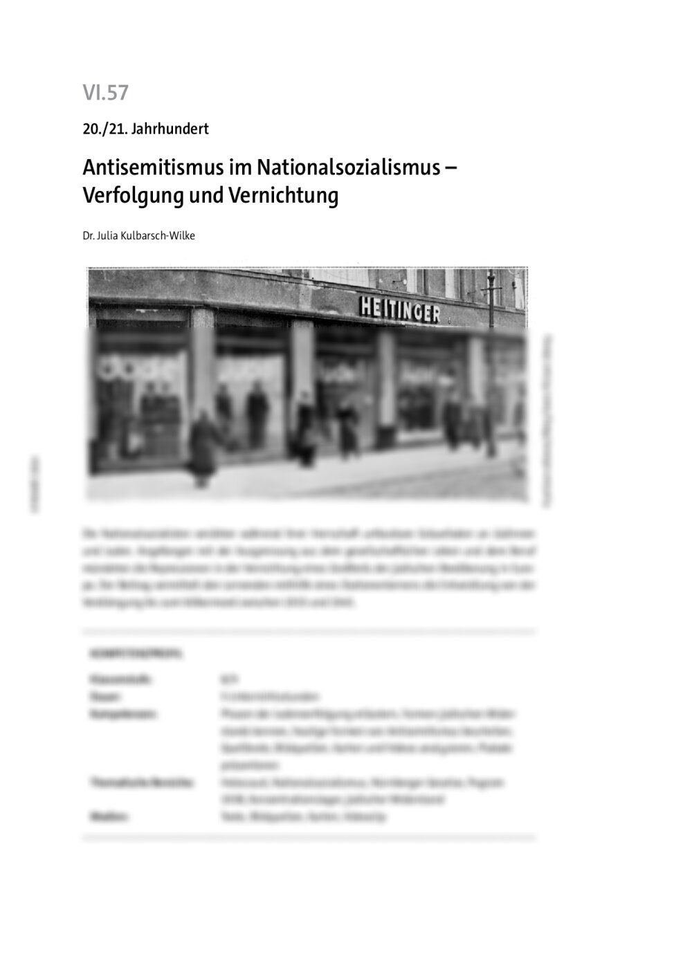 Antisemitismus im Nationalsozialismus - Seite 1