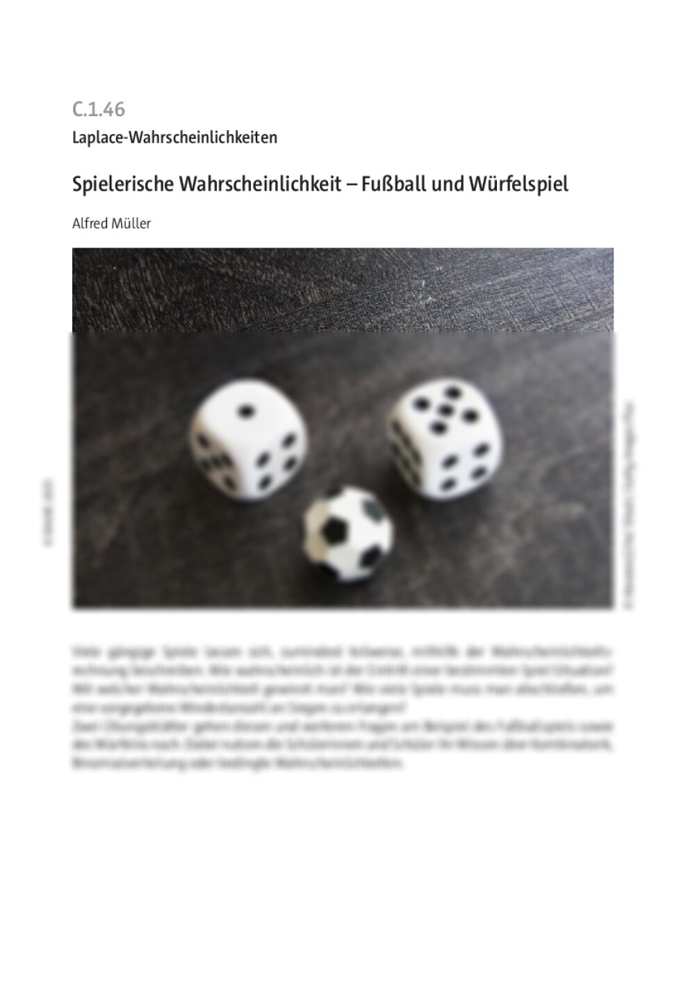 Spielerische Wahrscheinlichkeit - Seite 1