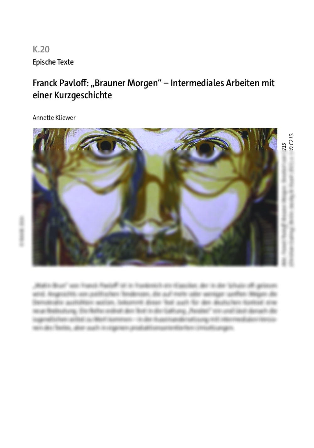 Franck Pavloff: „Brauner Morgen“ - Seite 1