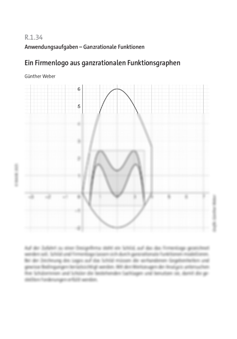 Ein Firmenlogo aus ganzrationalen Funktionsgraphen - Seite 1