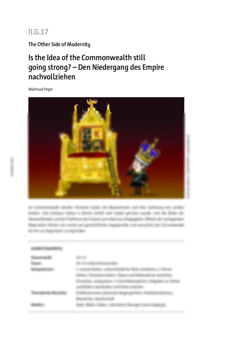 Is the Idea of the Commonwealth still going strong?  - Seite 1