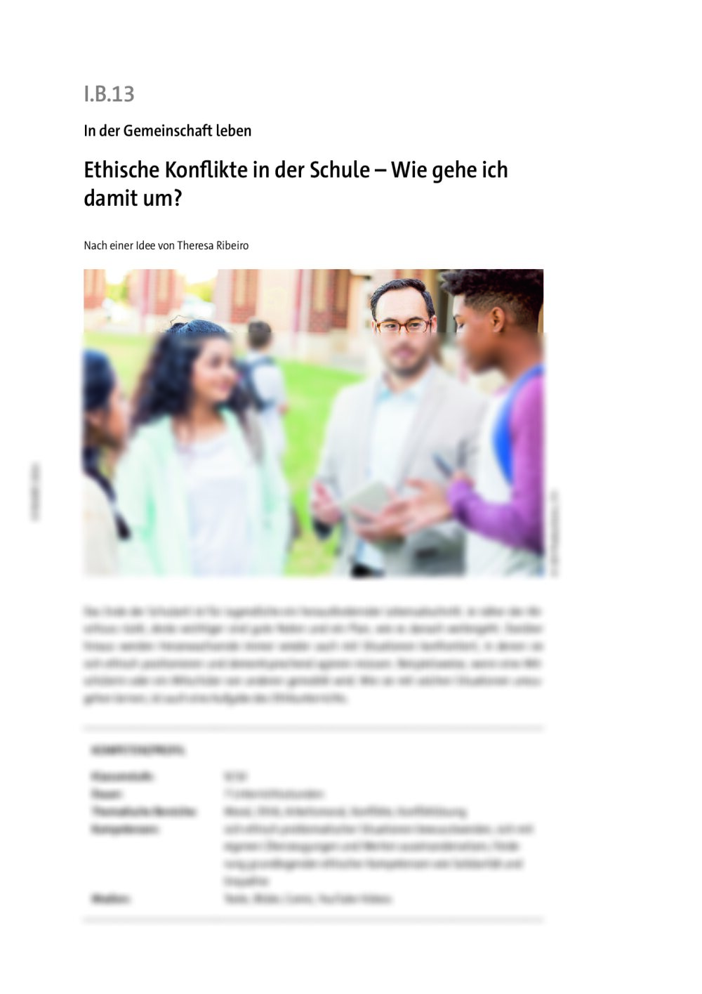 Ethische Konflikte in der Schule - Seite 1