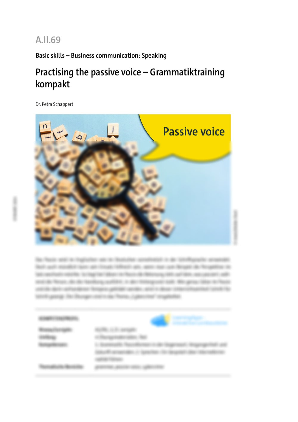 Practising the passive voice  - Seite 1