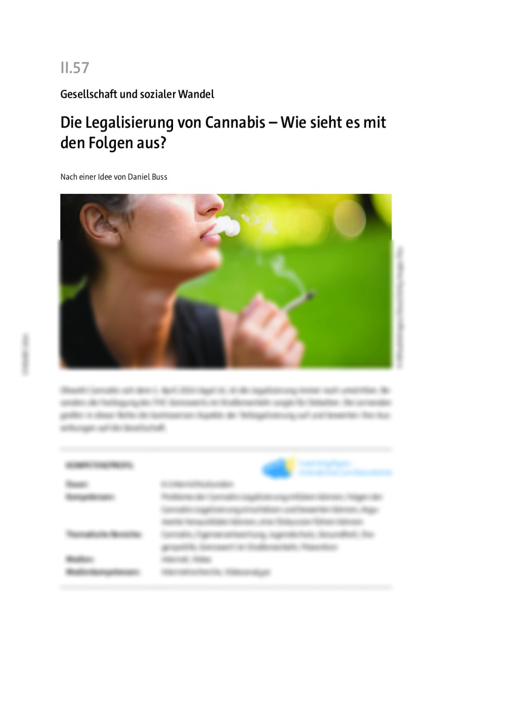 Die Legalisierung von Cannabis - Seite 1