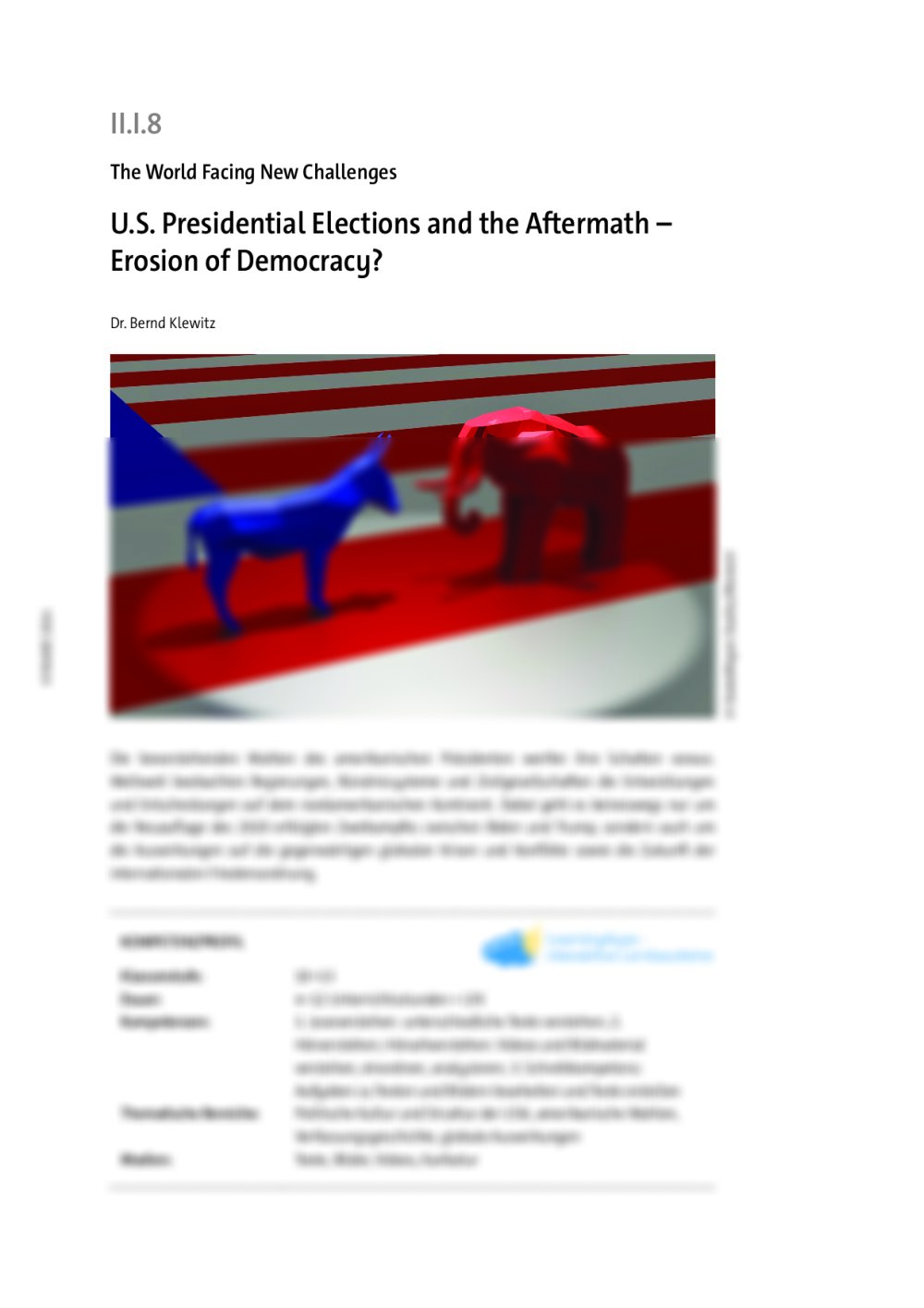 U.S. Presidential Elections and the aftermath  - Seite 1