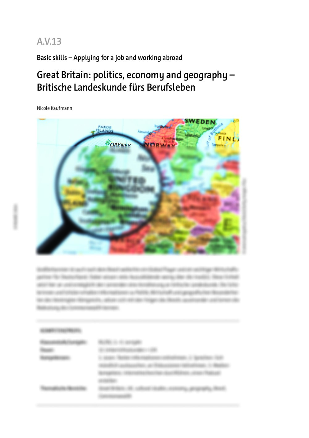 Great Britain: politics, economy and geography  - Seite 1