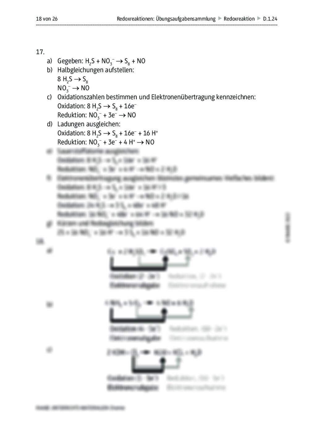 Redoxreaktionen: Übungsaufgabensammlung | RAAbits Online