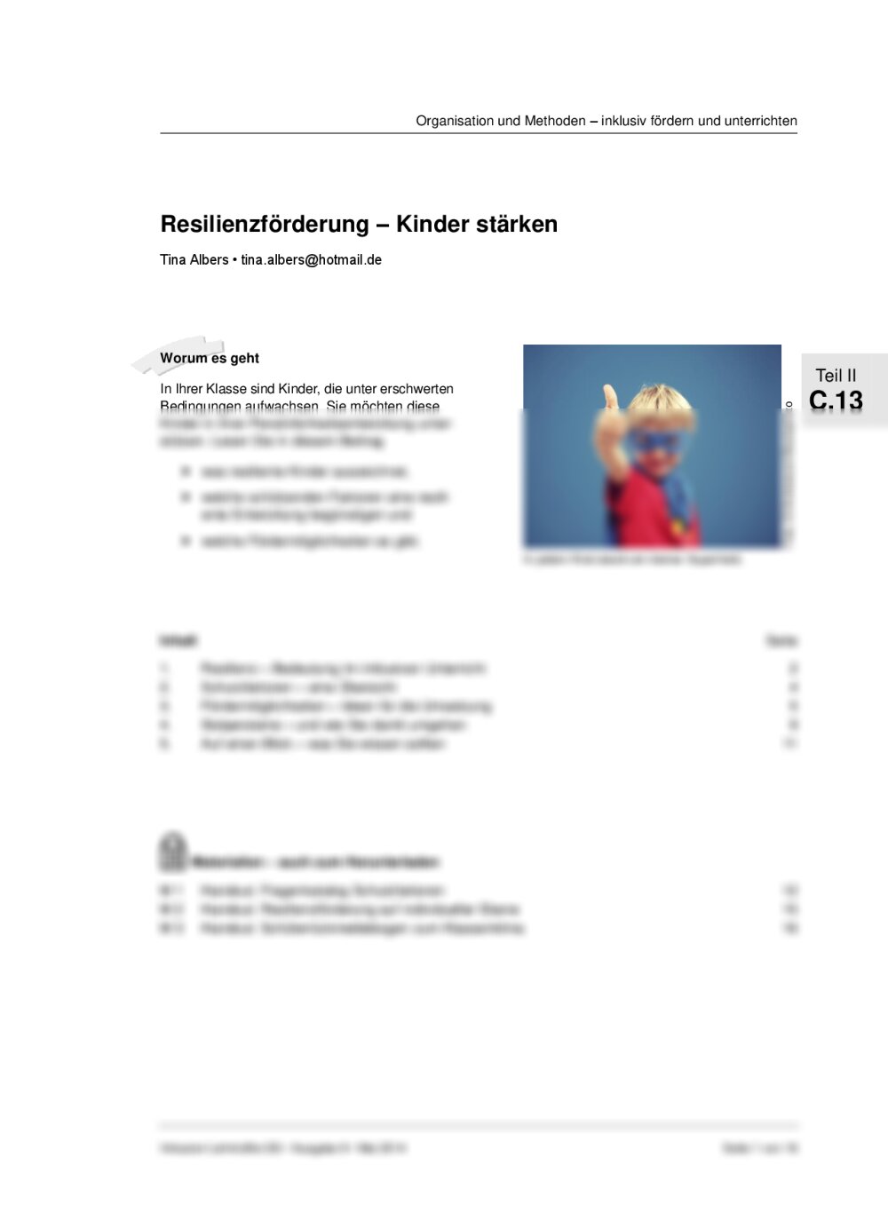 Resilienzförderung – Kinder stärken - Seite 1