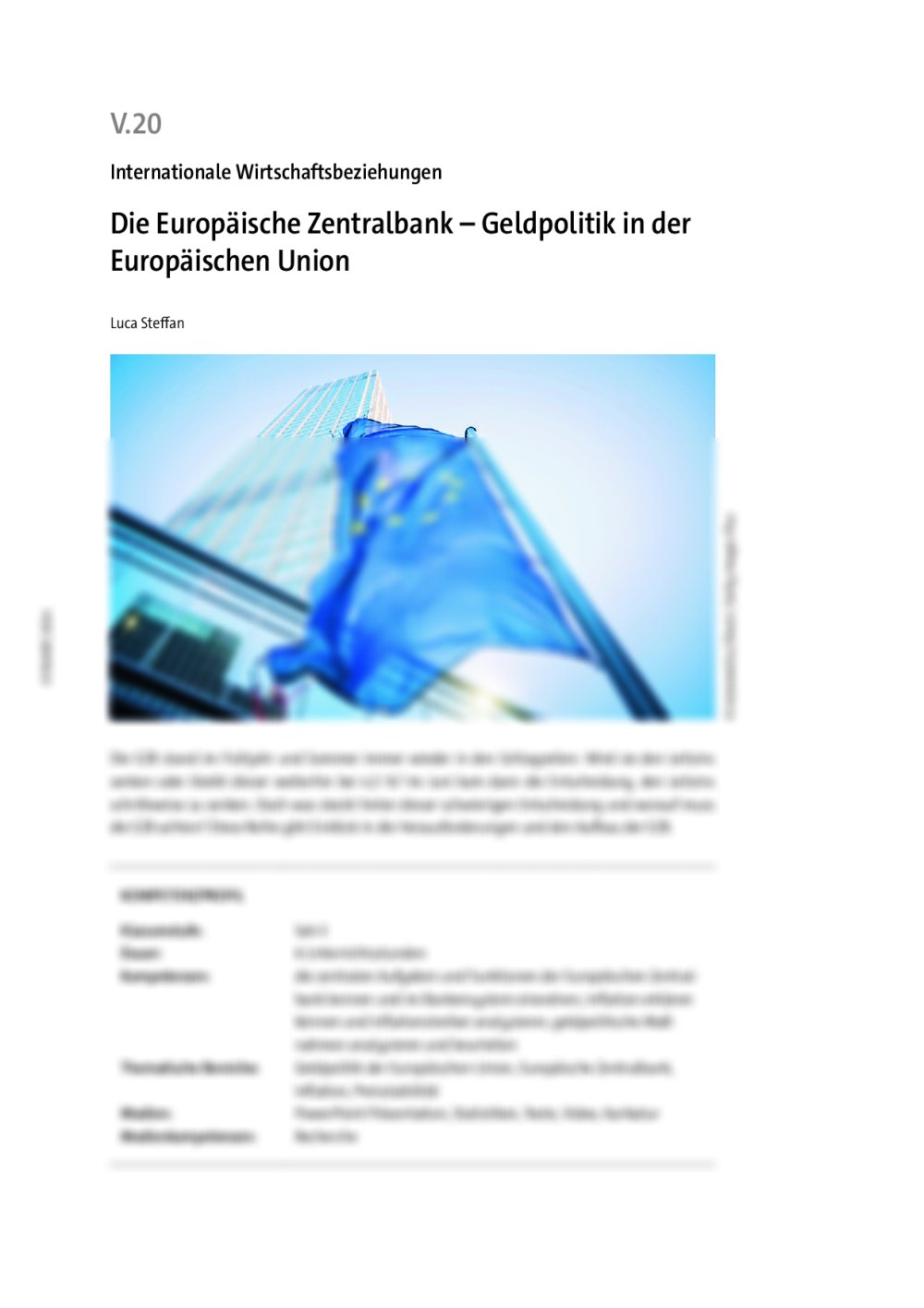 Die Europäische Zentralbank - Seite 1