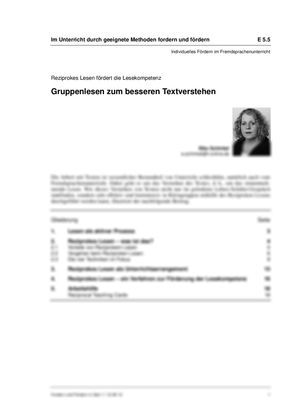 Gruppenlesen zum besseren Textverstehen durchführen - Seite 1