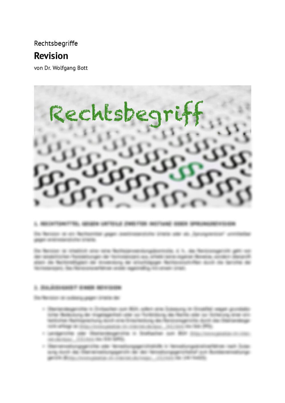 Rechtsbegriff: Revision - Seite 1