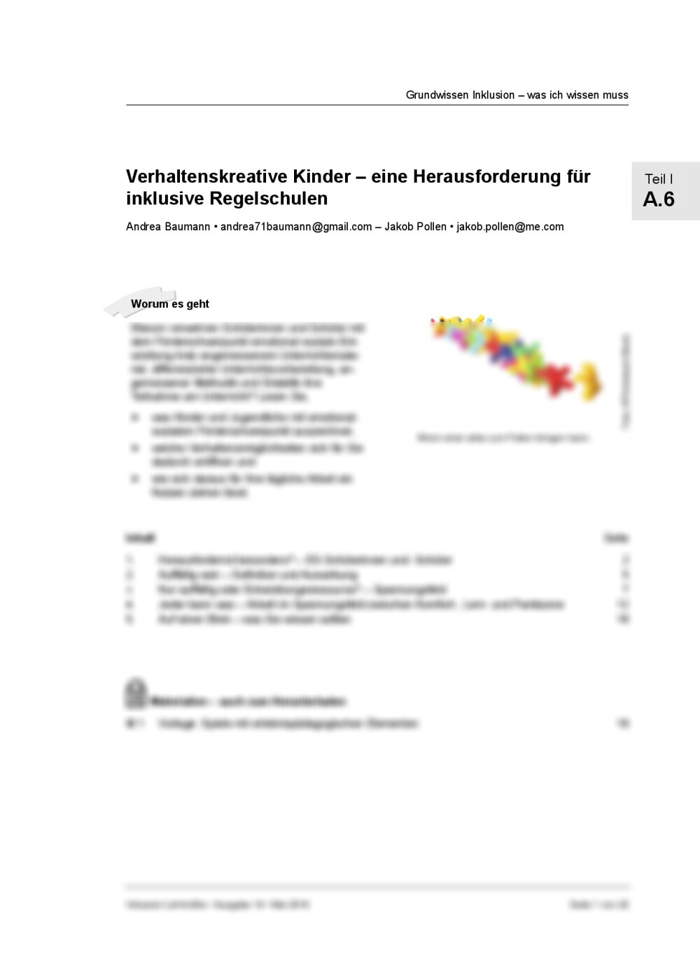 Verhaltenskreative Kinder fördern - Seite 1