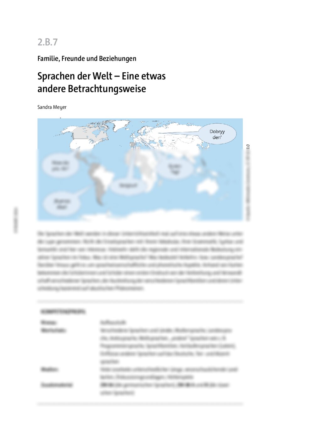 Sprachen der Welt - Seite 1