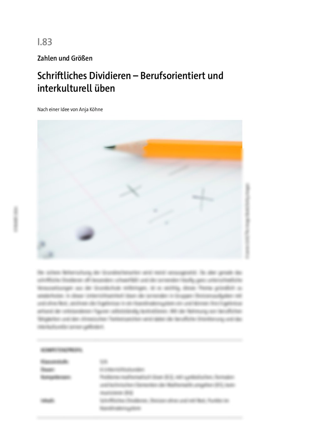 Schriftliches Dividieren - Seite 1