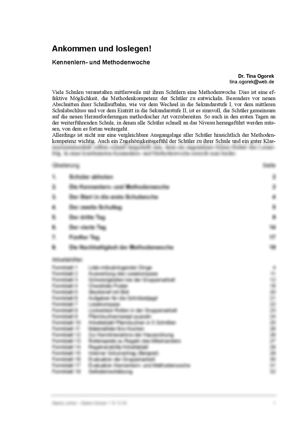 Methodenkompetenz durch Kennenlern- und Methodenwoche - Seite 1