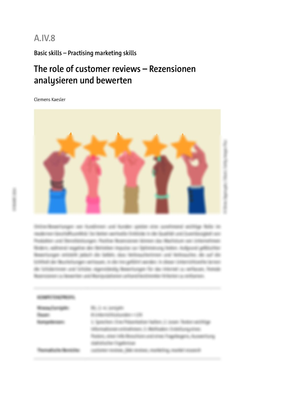 The role of customer reviews - Seite 1