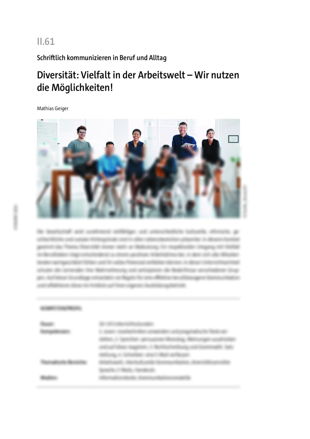 Diversität: Vielfalt in der Arbeitswelt  - Seite 1