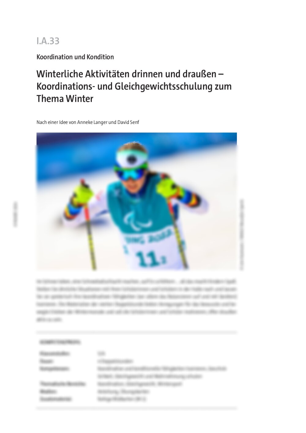 Winterliche Aktivitäten drinnen und draußen  - Seite 1