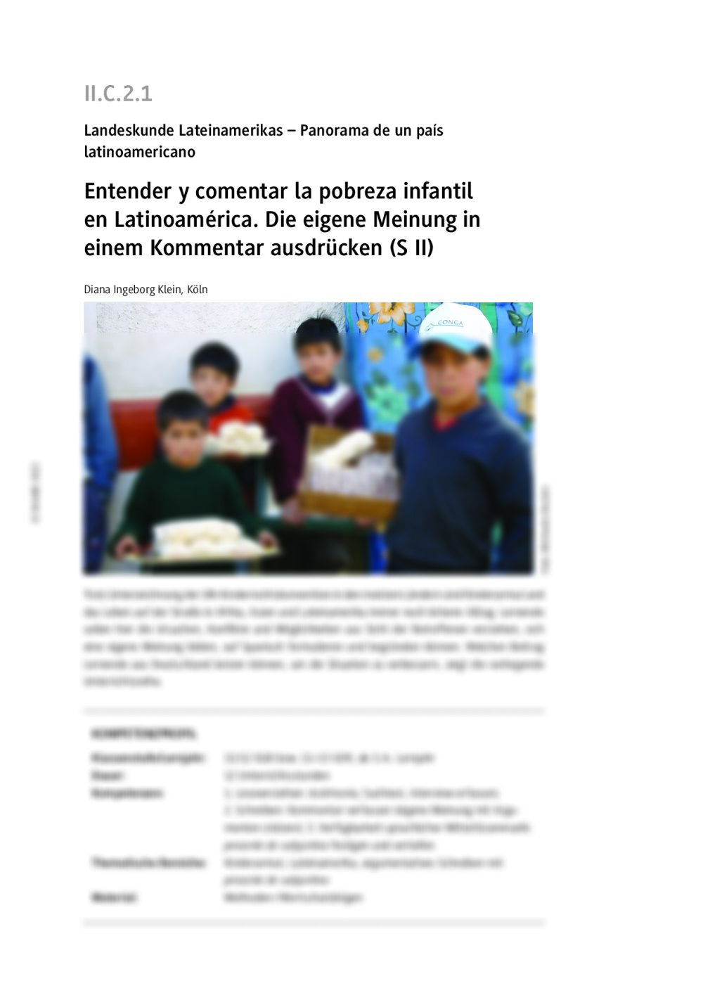 Entender y comentar la pobreza infantil en Latinoamérica - Seite 1