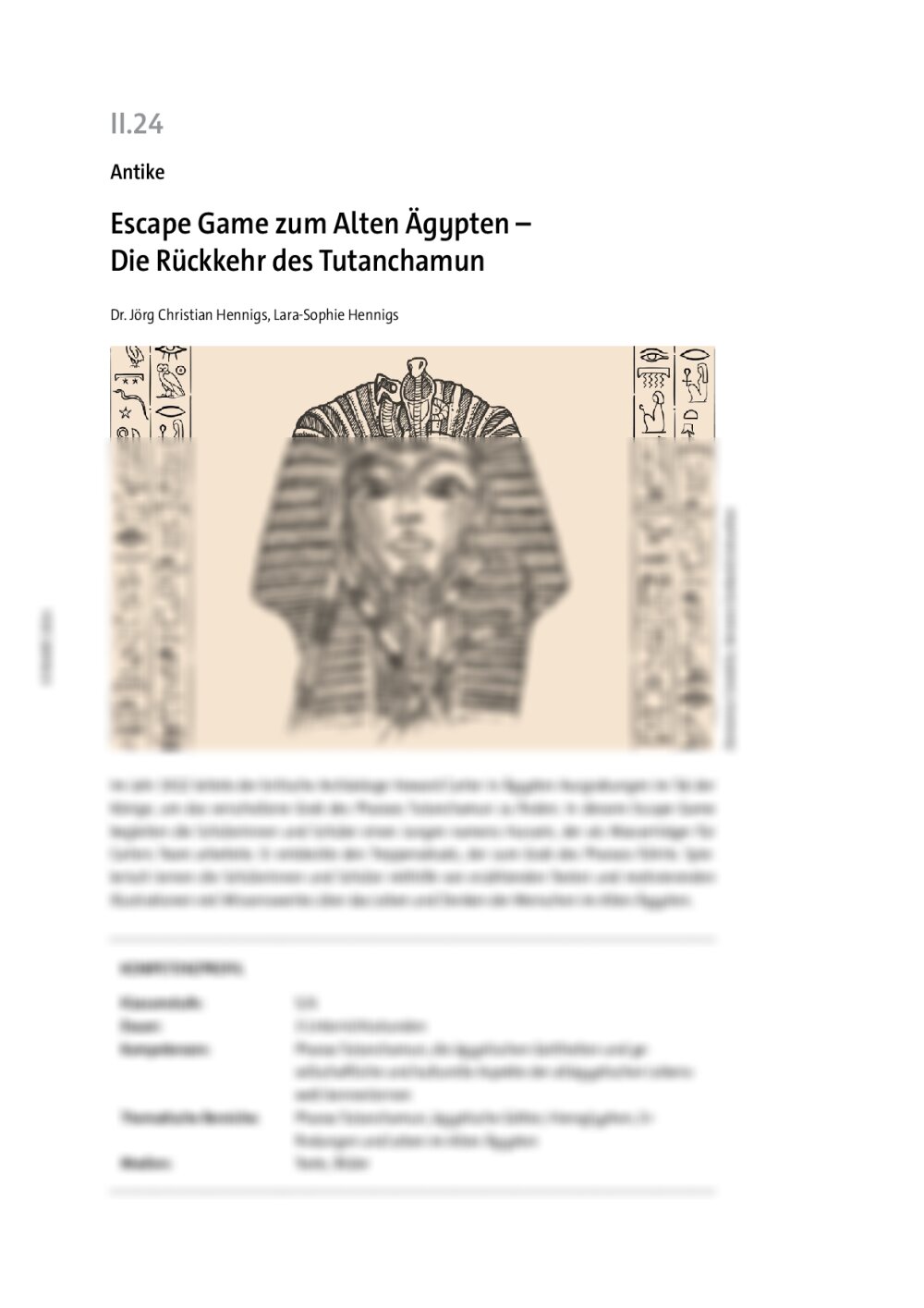 Escape Game zum Alten Ägypten - Seite 1