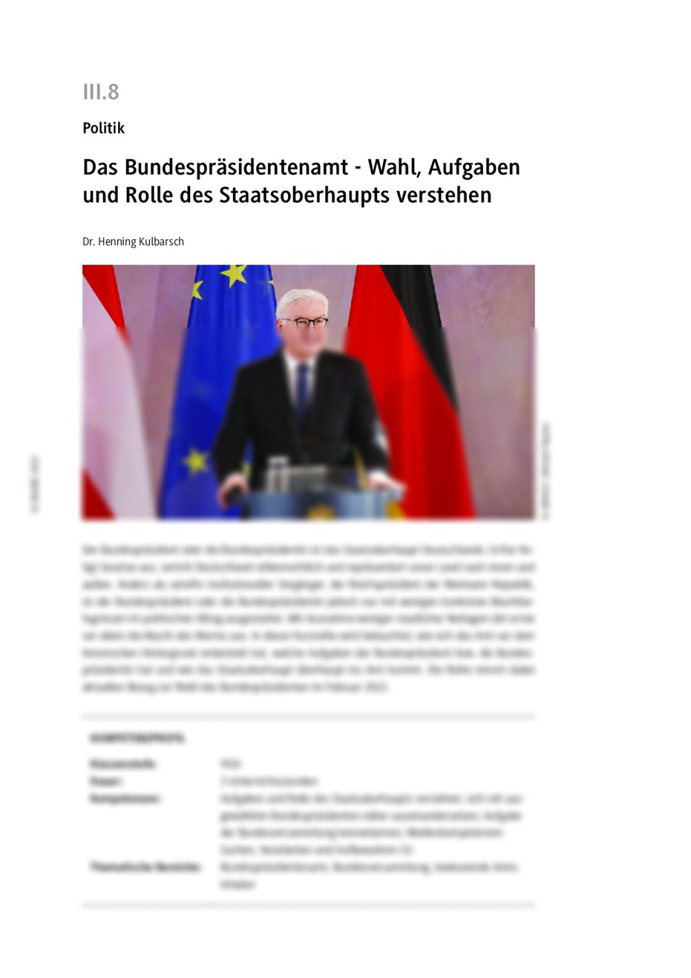 Der Bundespräsident  - Seite 1