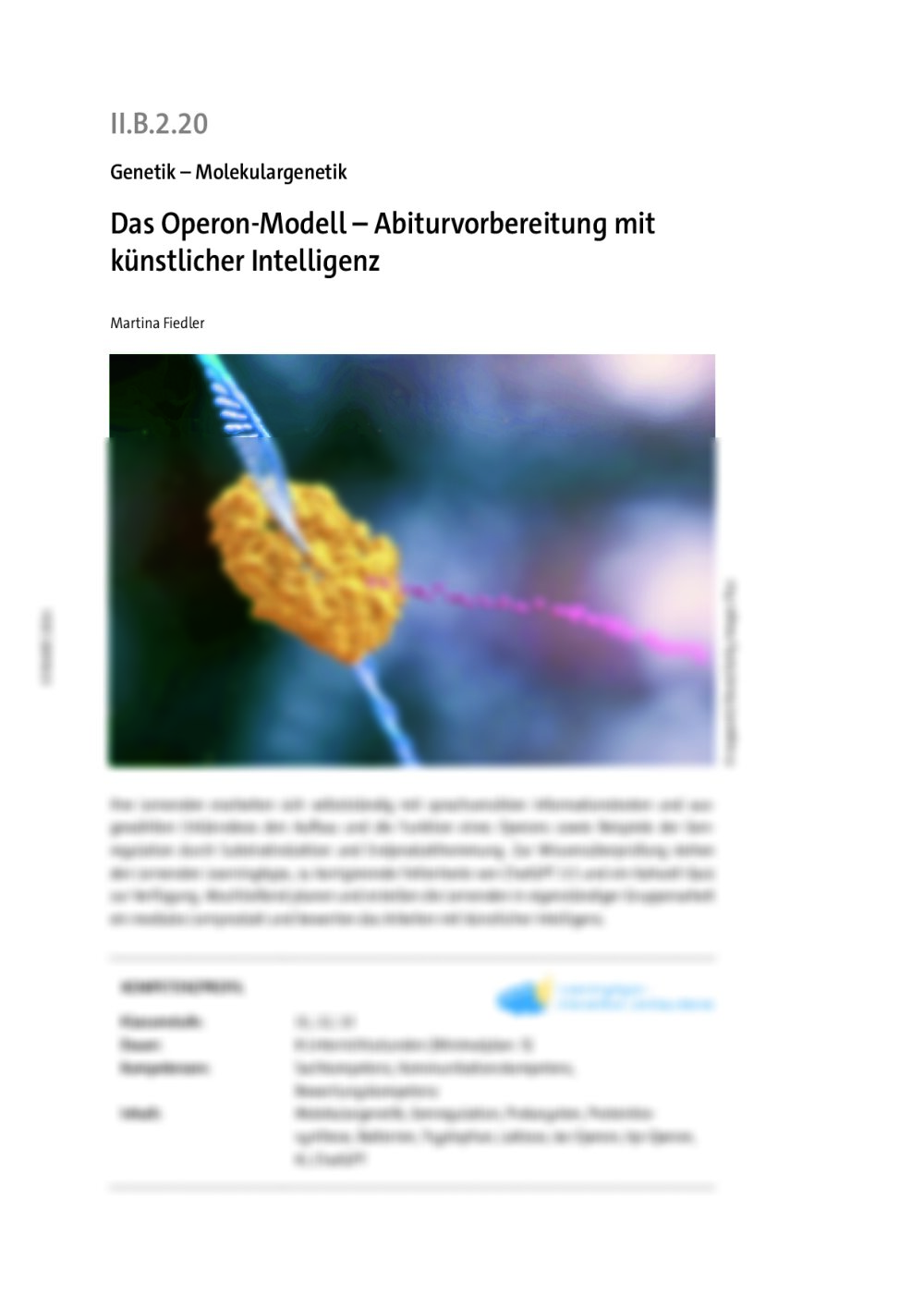 Das Operon-Modell  - Seite 1