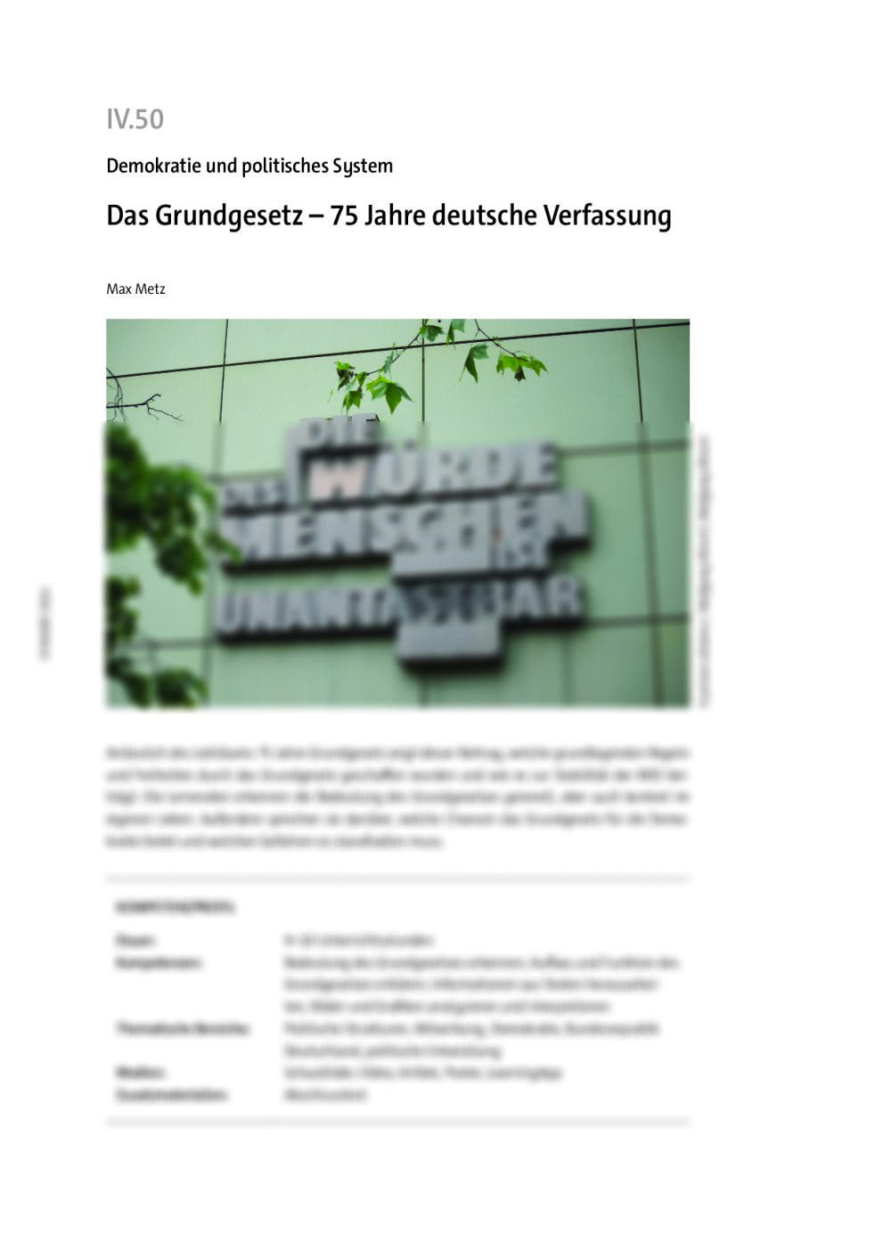 Das Grundgesetz - Seite 1