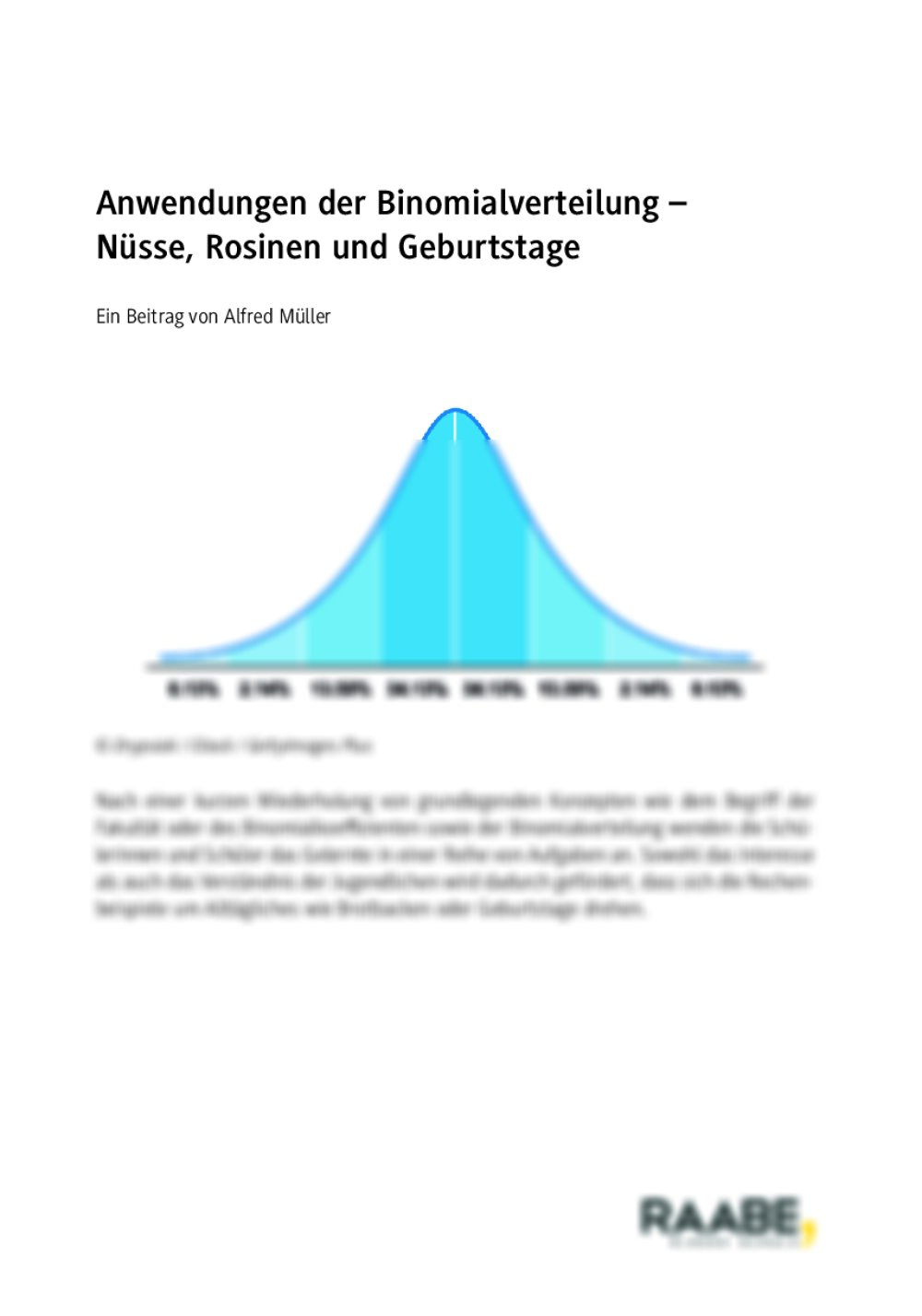 Anwendungen der Binomialverteilung - Seite 1