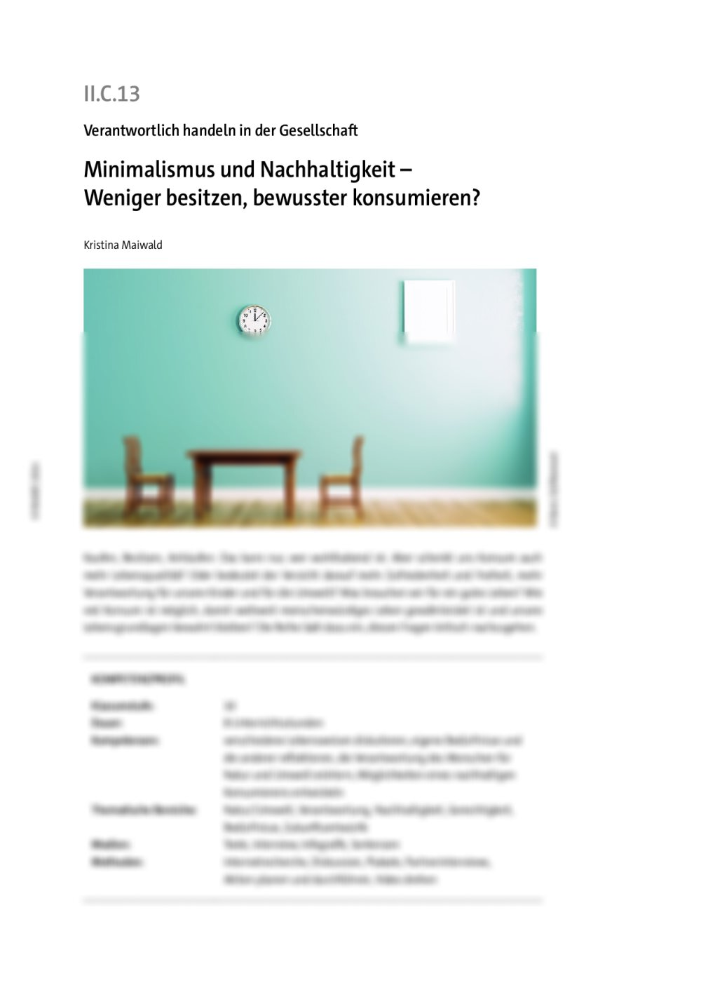 Minimalismus und Nachhaltigkeit - Seite 1