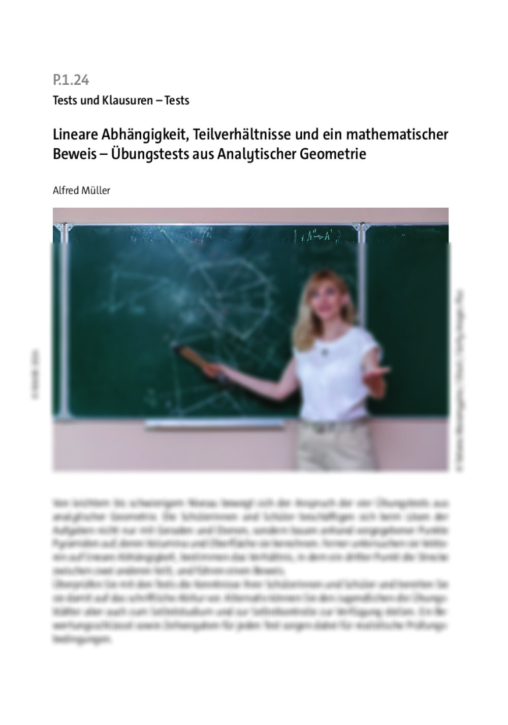 Lineare Abhängigkeit, Teilverhältnisse und ein mathematischer Beweis - Seite 1