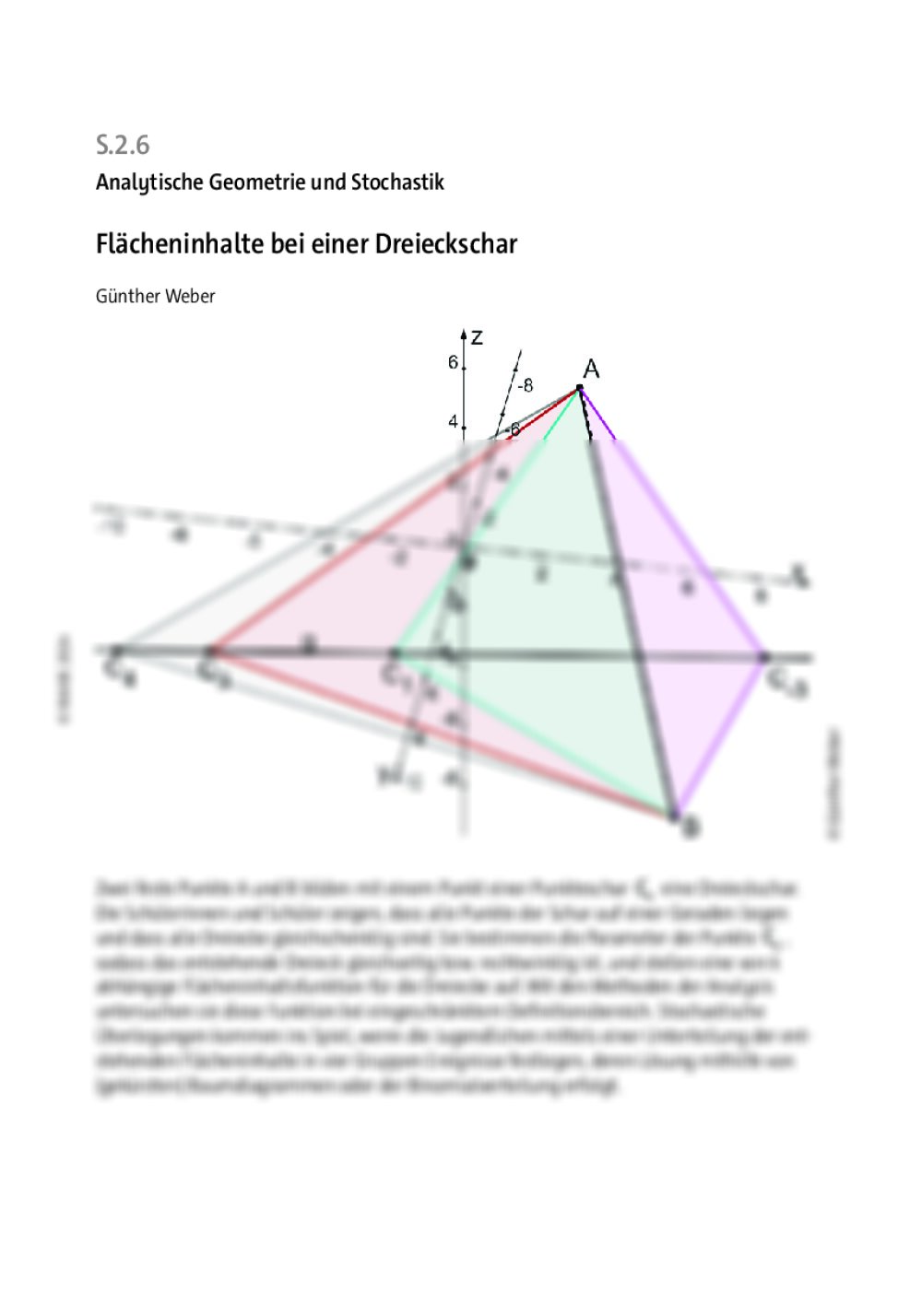 Flächeninhalte bei einer Dreieckschar - Seite 1