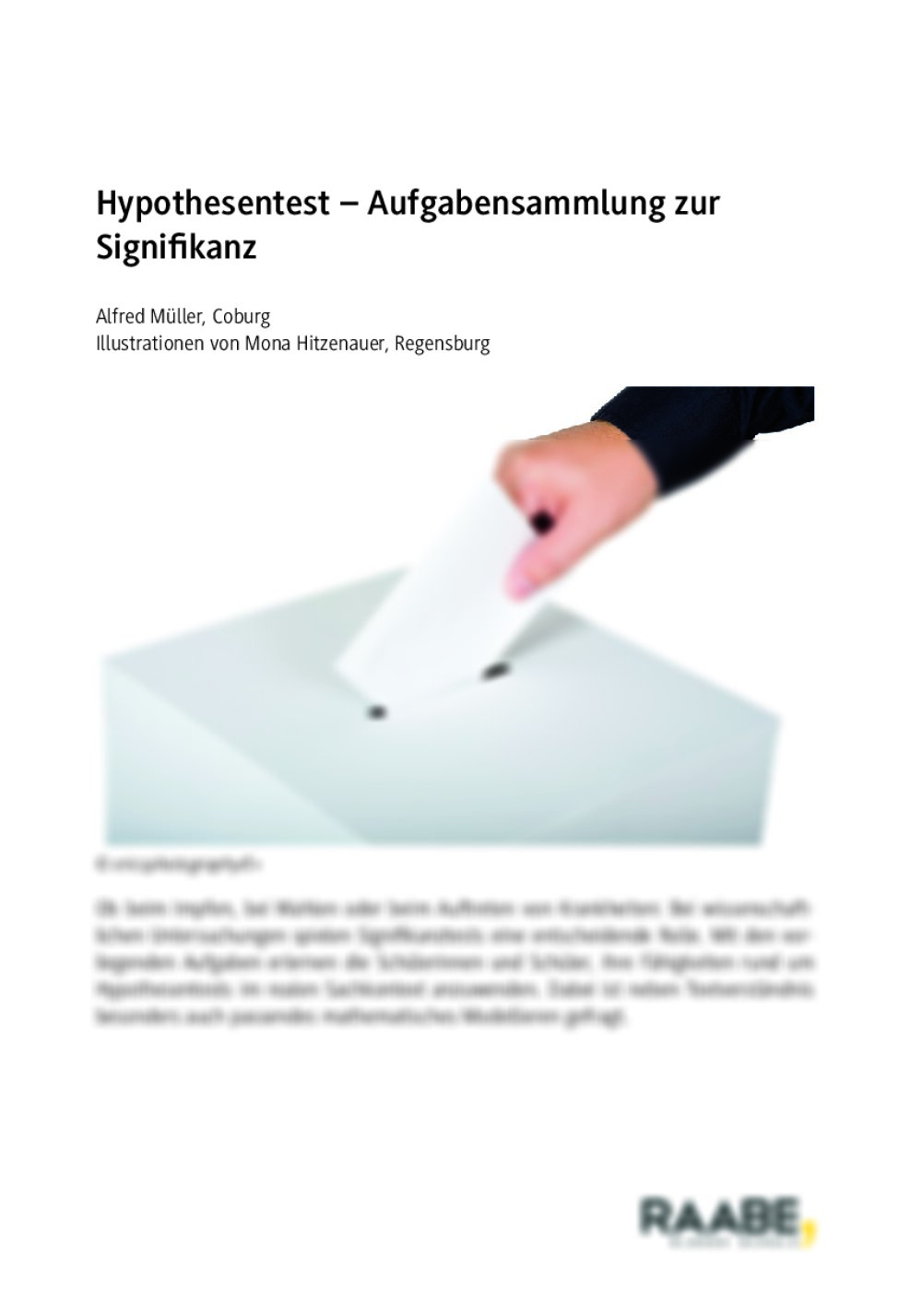 Hypothesentest – Aufgabensammlung zur Signifikanz - Seite 1