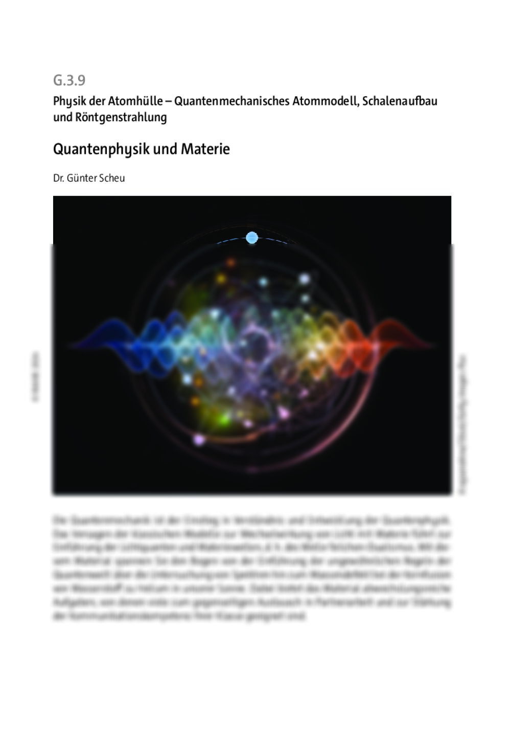 Quantenphysik und Materie - Seite 1