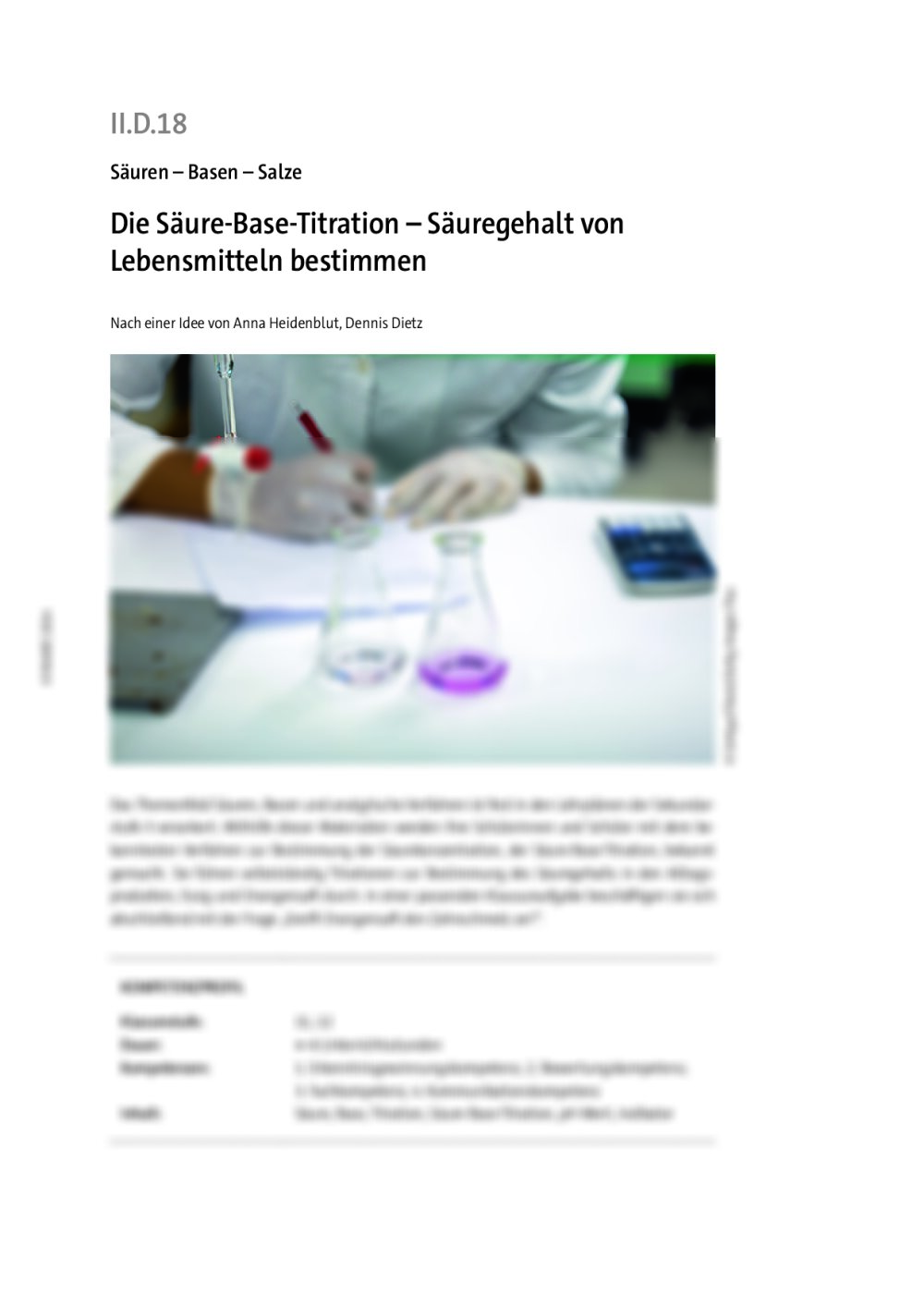 Die Säure-Base-Titration - Seite 1