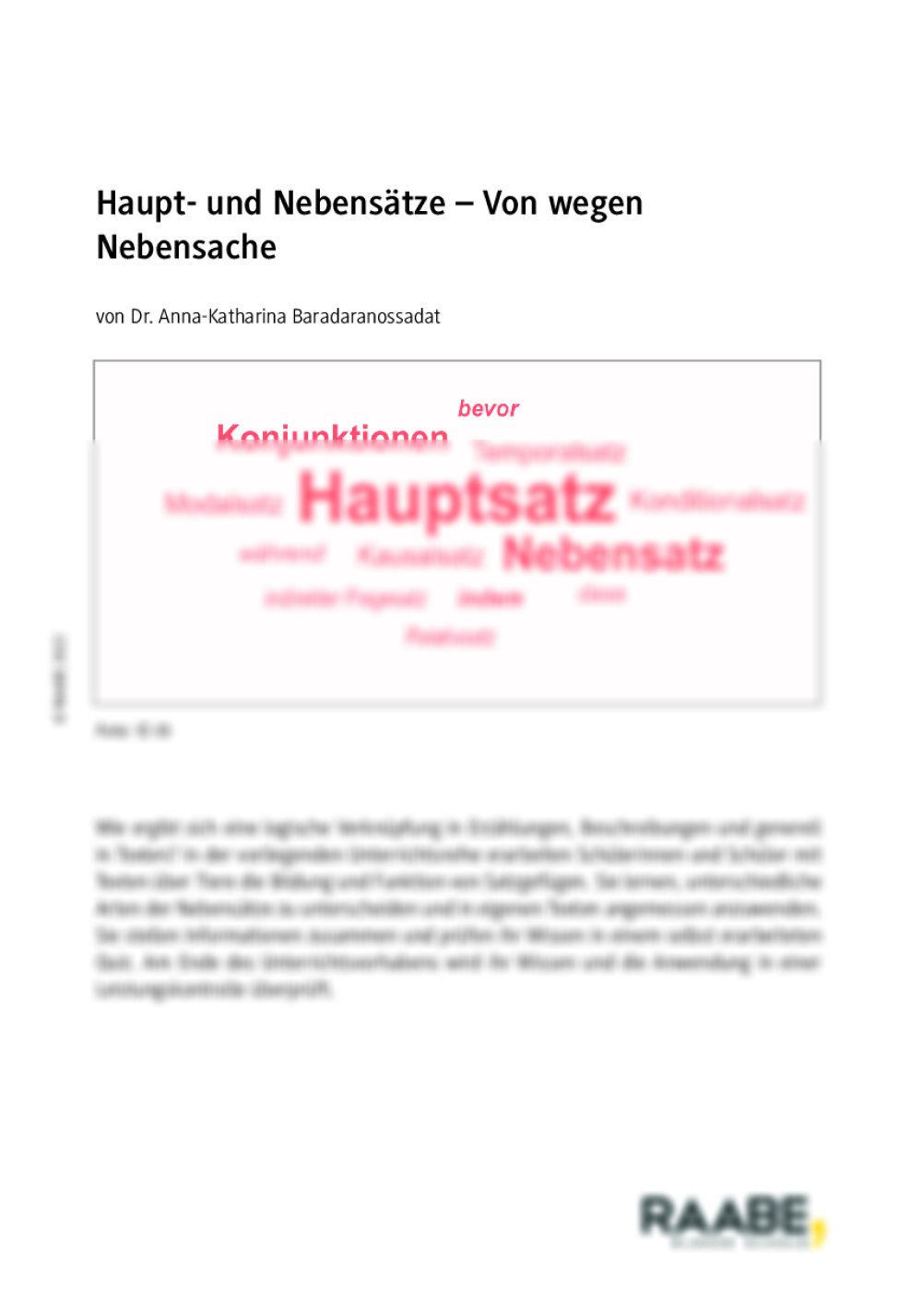 Haupt- und Nebensätze  - Seite 1