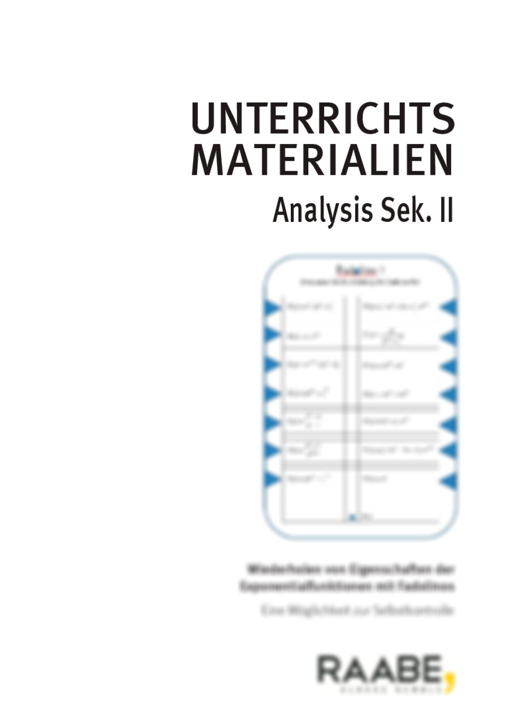 Wiederholen von Eigenschaften der Exponentialfunktion mit Fadolinos - Seite 1