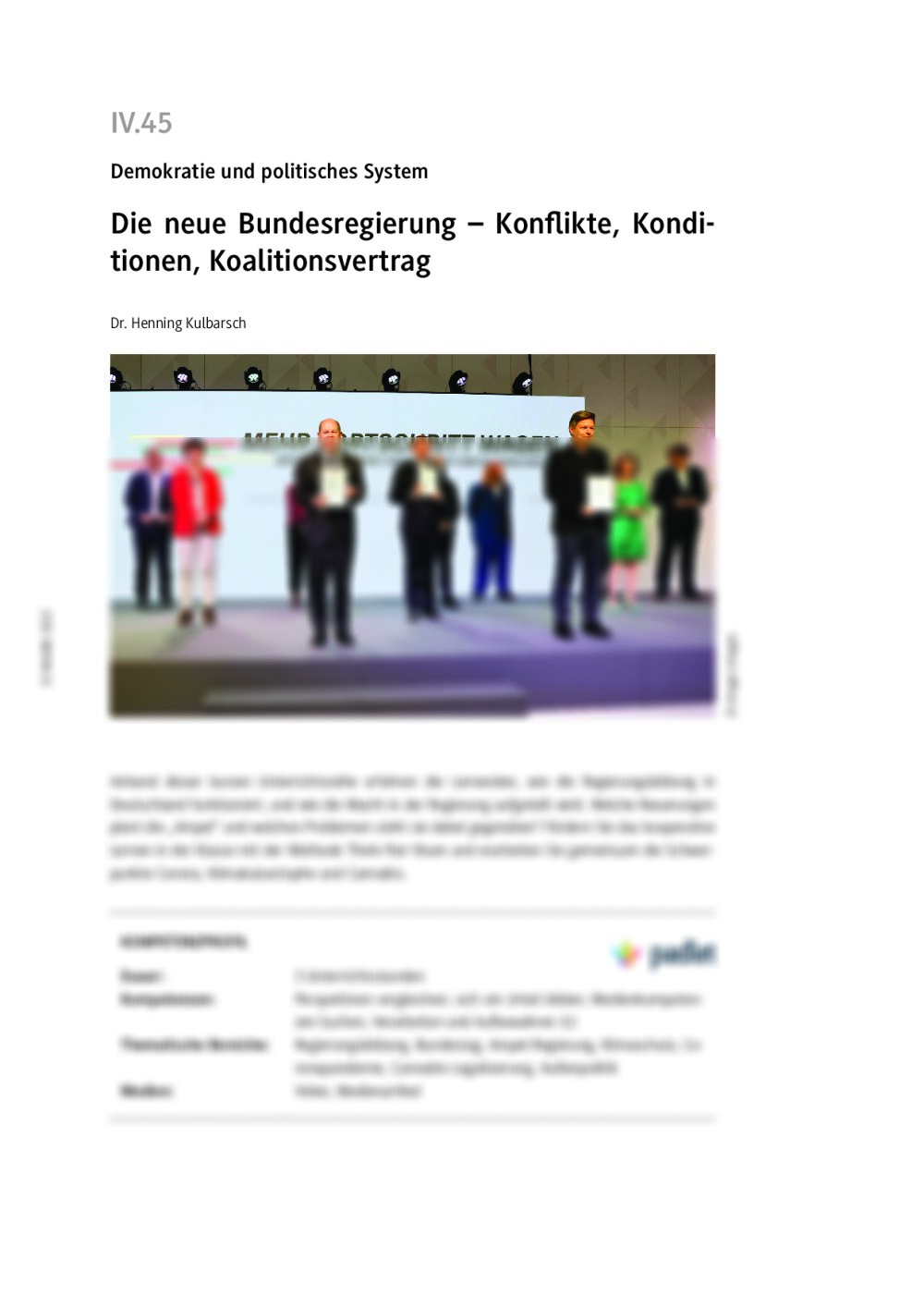 Die neue Bundesregierung - Seite 1