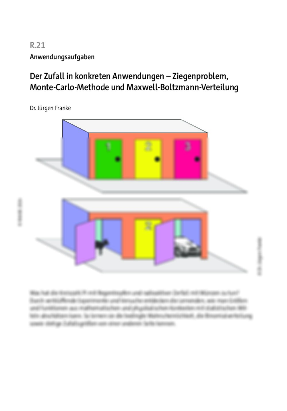 Der Zufall in konkreten Anwendungen - Seite 1