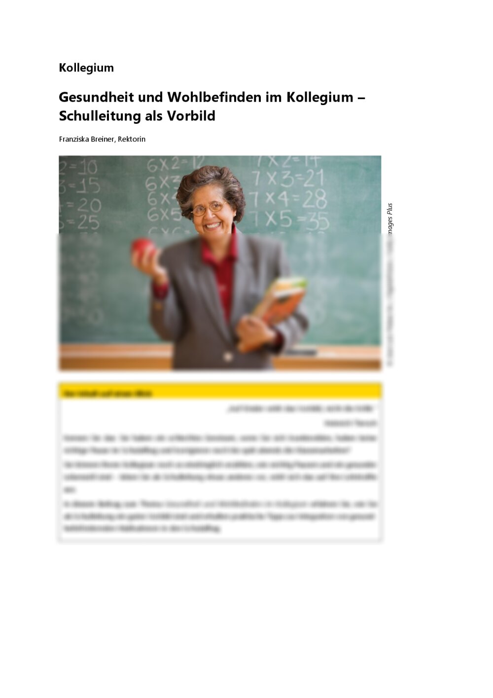 Schulleitung als Vorbild - Seite 1