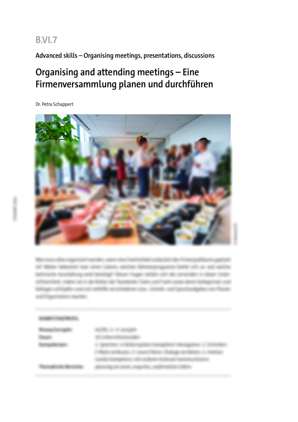 Organising and attending meetings  - Seite 1