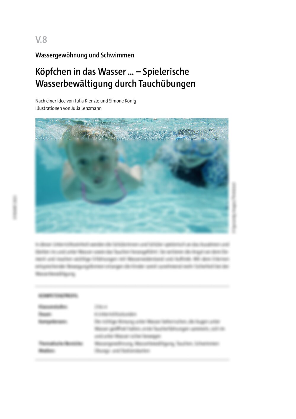 Köpfchen in das Wasser ... - Seite 1