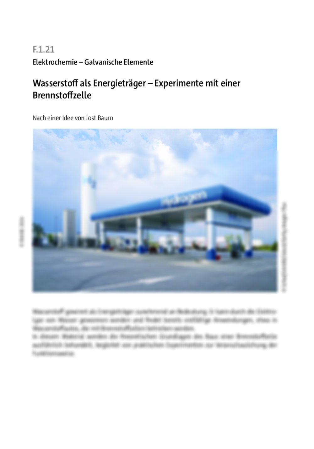 Wasserstoff als Energieträger - Seite 1