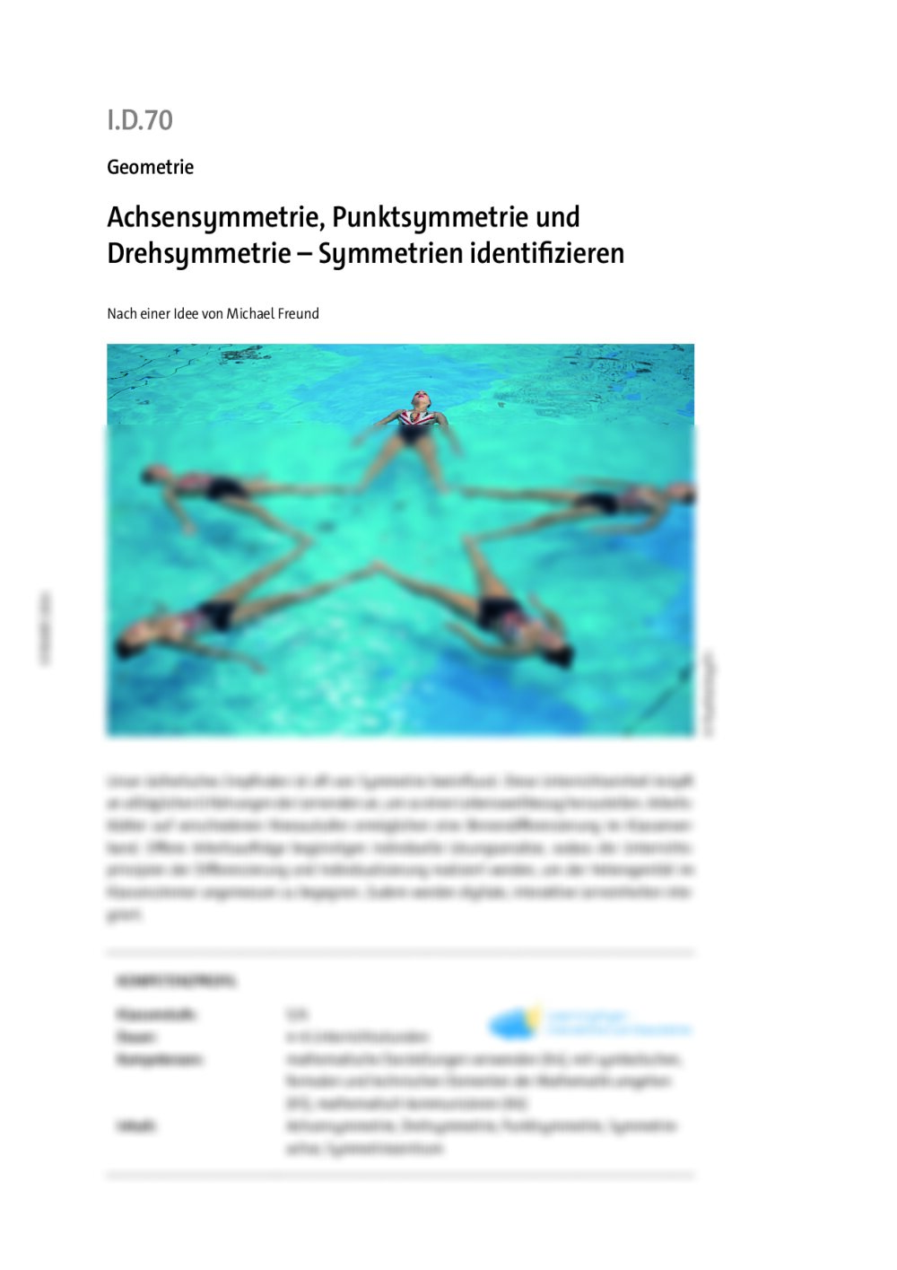 Achsensymmetrie, Punktsymmetrie und Drehsymmetrie  - Seite 1